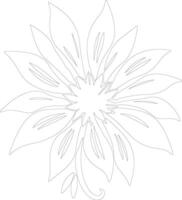 ai gegenereerd edelweiss schets silhouet vector