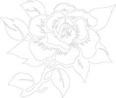 ai gegenereerd gardenia schets silhouet vector