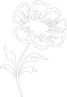 ai gegenereerd gillyflower schets silhouet vector