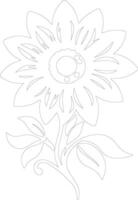 ai gegenereerd gillyflower schets silhouet vector