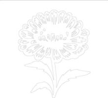 ai gegenereerd goudsbloem schets silhouet vector