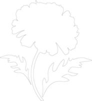 ai gegenereerd goudsbloem schets silhouet vector