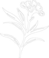 ai gegenereerd oleander schets silhouet vector