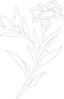 ai gegenereerd oleander schets silhouet vector