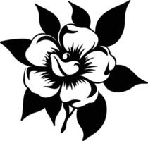 ai gegenereerd gardenia zwart silhouet vector