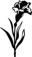 ai gegenereerd gladiolen zwart silhouet vector