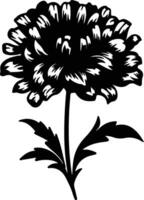 ai gegenereerd goudsbloem zwart silhouet vector