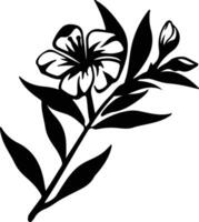 ai gegenereerd oleander zwart silhouet vector