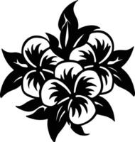 ai gegenereerd plumeria zwart silhouet vector