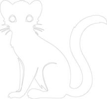 ai gegenereerd kinkajou schets silhouet vector