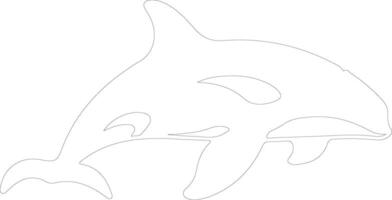 ai gegenereerd moordenaar walvis schets silhouet vector