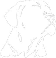 ai gegenereerd mastiff schets silhouet vector