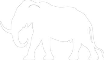 ai gegenereerd mastodont schets silhouet vector