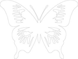ai gegenereerd Morpho vlinder schets silhouet vector