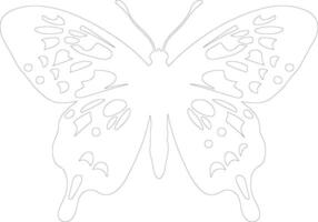 ai gegenereerd Oregon zilvervlek vlinder schets silhouet vector