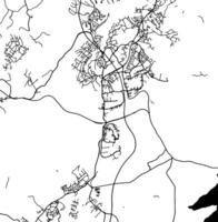 silhouet kaart van haninge Zweden. vector
