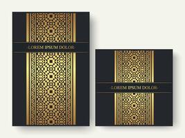 luxe boekomslag met decoratieve patroontextuur vector