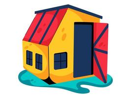 schuur huis ontwerp met modern illustratie concept stijl voor insigne boerderij landbouw sticker illustratie vector