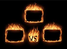 vs versus brand kaders voor strijd strijd wedstrijd vector