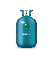 realistisch helium gas- metaal cilinder, vector tank