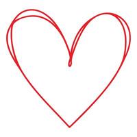 hart vorm rood schets icoon teken symbool van liefde element naar decoratie gelukkig vakantie vector illustratie