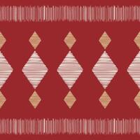 traditioneel etnisch ikat motief kleding stof patroon meetkundig stijl.afrikaans ikat borduurwerk etnisch oosters patroon rood achtergrond behang. abstract,vector,illustratie.textuur,frame,decoratie. vector