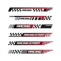 prinspoort racing strepen auto stickers. wijziging lichaam snelheid en drift vinyl sticker voor auto fiets en vrachtwagen. vector ras auto stickers geïsoleerd reeks