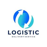 logistiek logo, pijl ontwerp logo sjabloon, vector illustratie