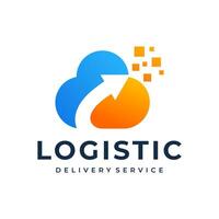 logistiek logo, pijl ontwerp logo sjabloon, vector illustratie