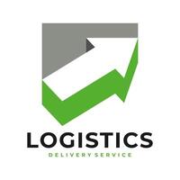 logistiek logo, pijl ontwerp logo sjabloon, vector illustratie