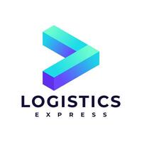 logistiek bedrijf logo vector met pijl ontwerp. vector illustratie