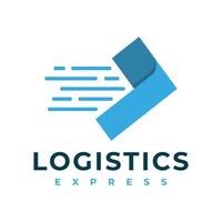 logistiek bedrijf logo vector met pijl ontwerp. vector illustratie