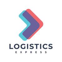 levering logo. uitdrukken logistiek koerier onderhoud symbool. pijl symbool vector illustratie