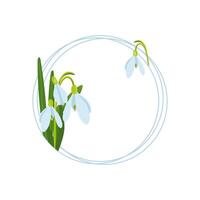 vector illustratie van Pasen thema, boeket van voorjaar bloemen sneeuwklokjes, wit bloemen, bloemknoppen en bladeren, voorjaar partij illustratie Aan wit achtergrond