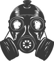 ai gegenereerd silhouet gas- masker zwart kleur enkel en alleen vector