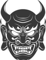 ai gegenereerd silhouet Japans traditioneel masker hannya masker zwart kleur enkel en alleen vector