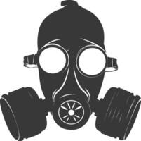 ai gegenereerd silhouet gas- masker zwart kleur enkel en alleen vector