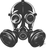 ai gegenereerd silhouet gas- masker zwart kleur enkel en alleen vector