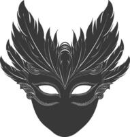 ai gegenereerd silhouet masker voor de maskerade zwart kleur enkel en alleen vector