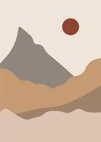 abstract landschap vooraf gemaakt poster vector