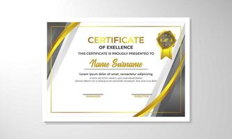 elegant helling certificaat ontwerp sjabloon vector