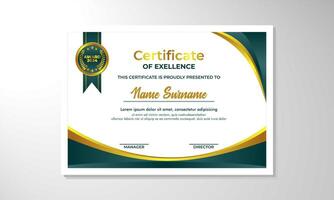 elegant helling certificaat ontwerp sjabloon vector