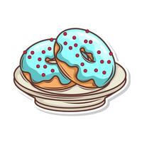 heerlijk donut vector hand- trek illustratie