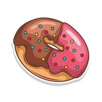 heerlijk donut vector hand- trek illustratie