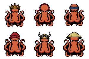 Octopus bundel ontwerp vector