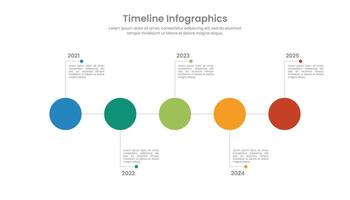 infographic tijdlijn 5 jaren voor presentatie vector