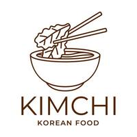 Kimchi logo Koreaans voedsel vector sjabloon, voor biologisch gezond traditioneel eigengemaakt voedsel grafisch ontwerpen inspiratie