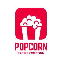 popcorn logo, label, symbool of teken geïsoleerd Aan wit achtergrond. vector illustratie van tussendoortje voor uw ontwerp.