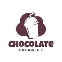 chocola drinken logo icoon concept illustratie vector