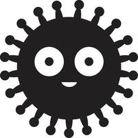 charmant virale omhelzing schattig vector vriendelijk pathogeen partner zwart logo